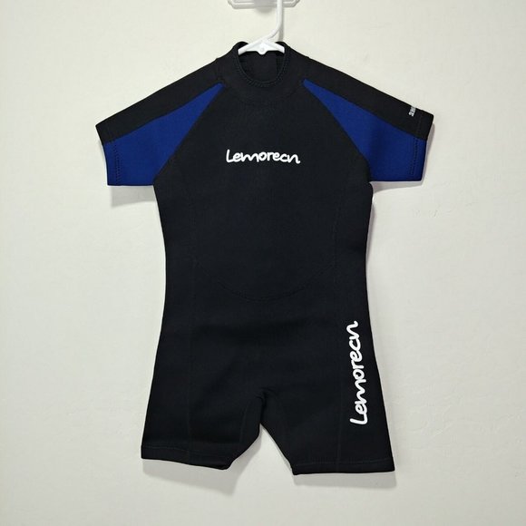 Lemorecn Wetsuit Youth Premium Neoprene 2mm Swim Suit Shorty (US 8) - Picture 2 of 10